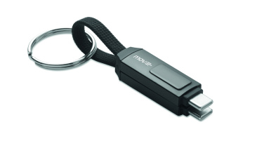 Logo trade promotional giveaways image of: 60W charging cable keyring